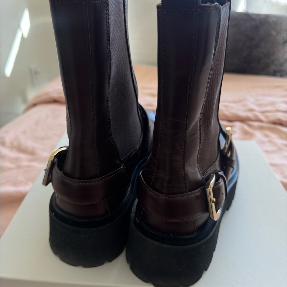 Sandro Leather Ankle Boots - Picture 6 of 7